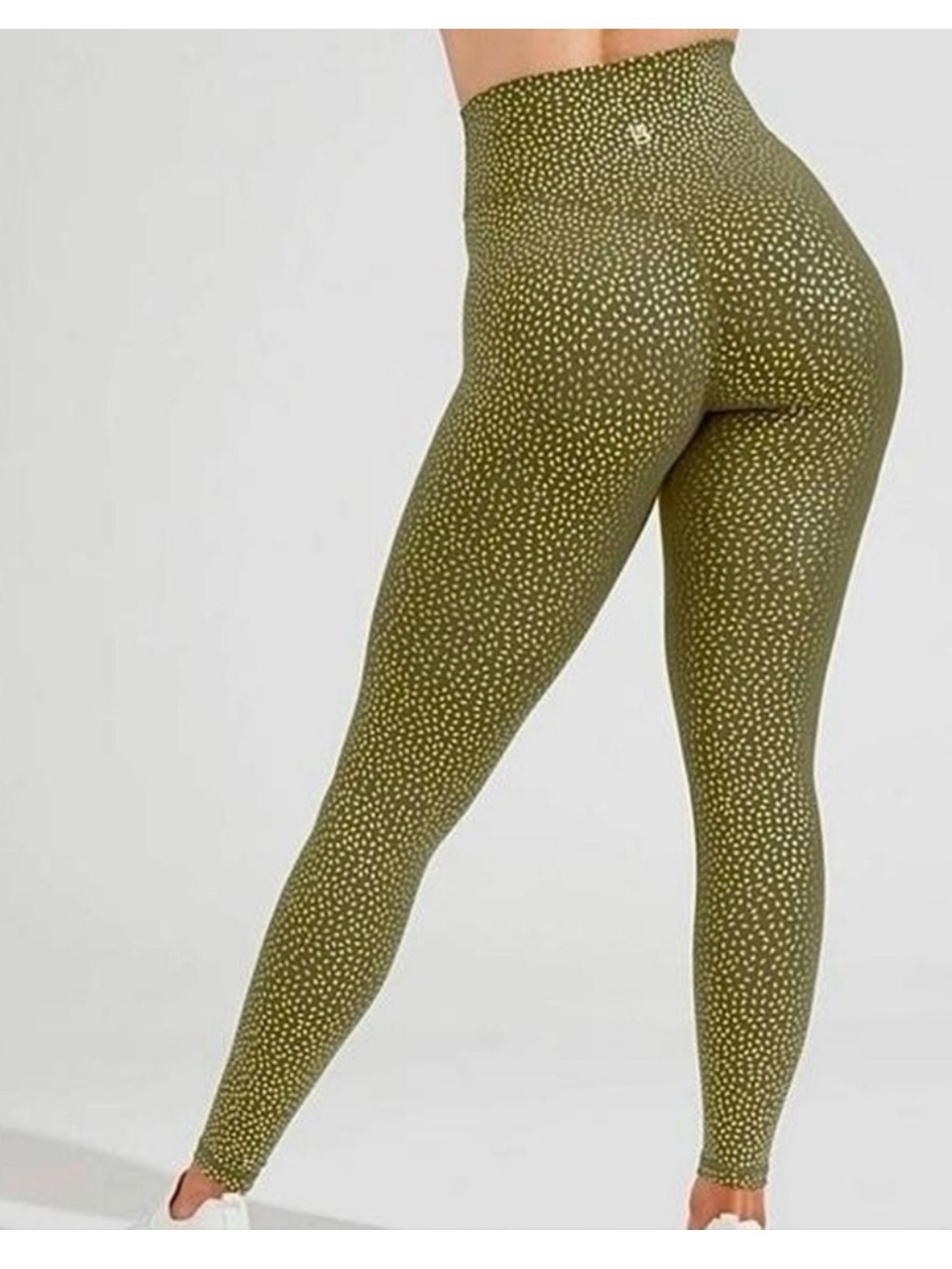 Buff Bunny Rosa Legging Grounded Dark Olive Gold Bossy Print Size Small